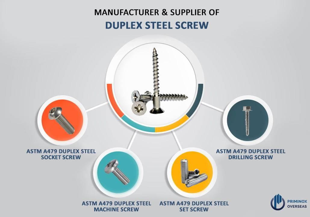DUPLEX STEEL SCREW SUPPLIER IN INDIA