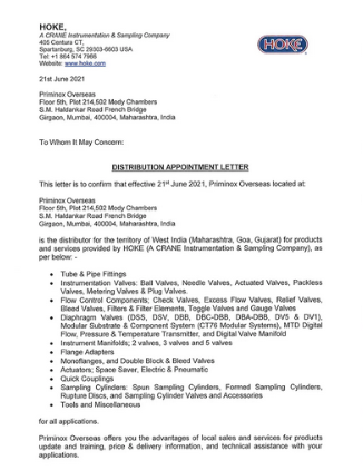 Hone Letter